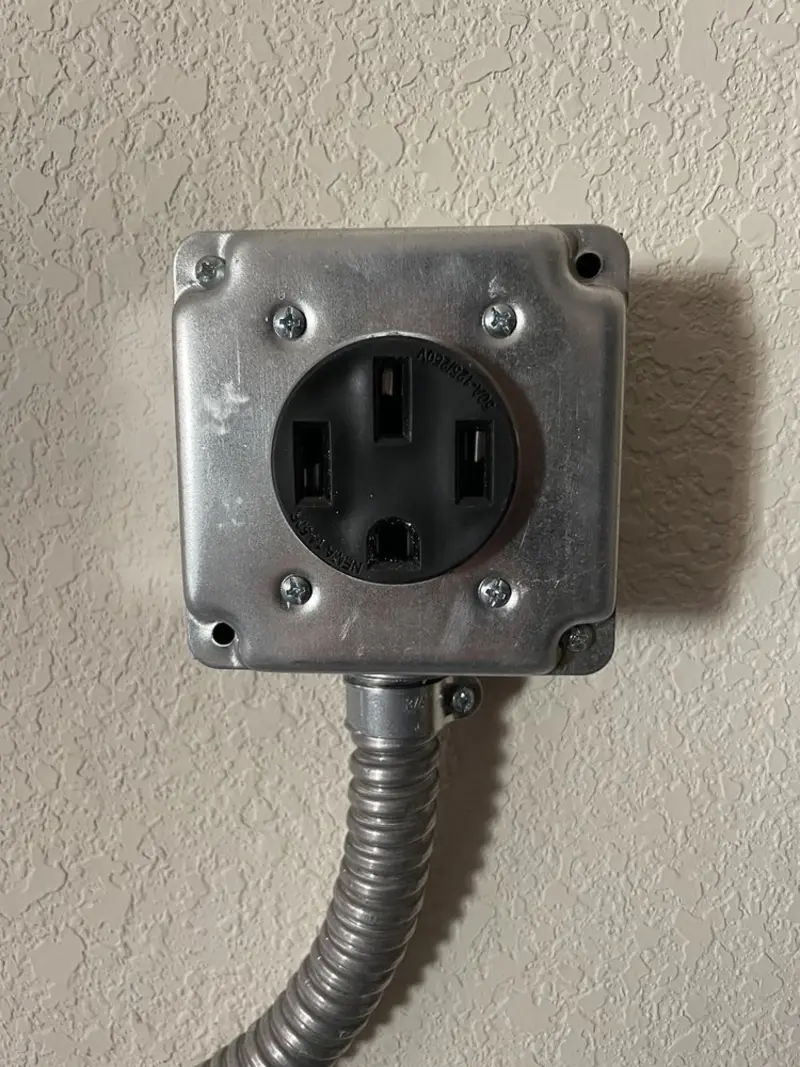NEMA 14-50 outlet installed for Electrical Panel Upgrade in Lake Holiday